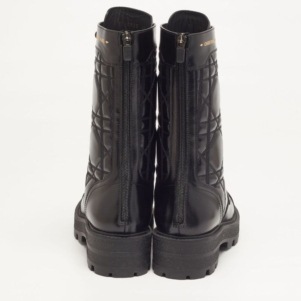 Dior D-Unit Size 41 Black Leather Combat Boots - Picture 5 of 7